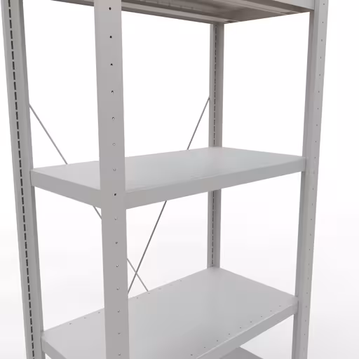 Figura n. 8 dell'articolo scaffale base, scaffale, sistema a innesto MULTIplus250, 2000 x 750 x 400 mm (AxLxP), 5 ripiani, traversa, RAL 7035 grigio chiaro del gruppo di prodotti sistema a innesto della marca Schulte Lagertechnik