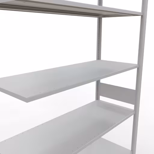 Scaffali componibili, scaffali, sistema a innesto MULTIplus150, 3000 x 1300 x 500 mm (AxLxP), 7 ripiani, barre longitudinali, RAL 7035 grigio chiaro della marca Schulte Lagertechnik dalla gamma dei sistemi a innesto
