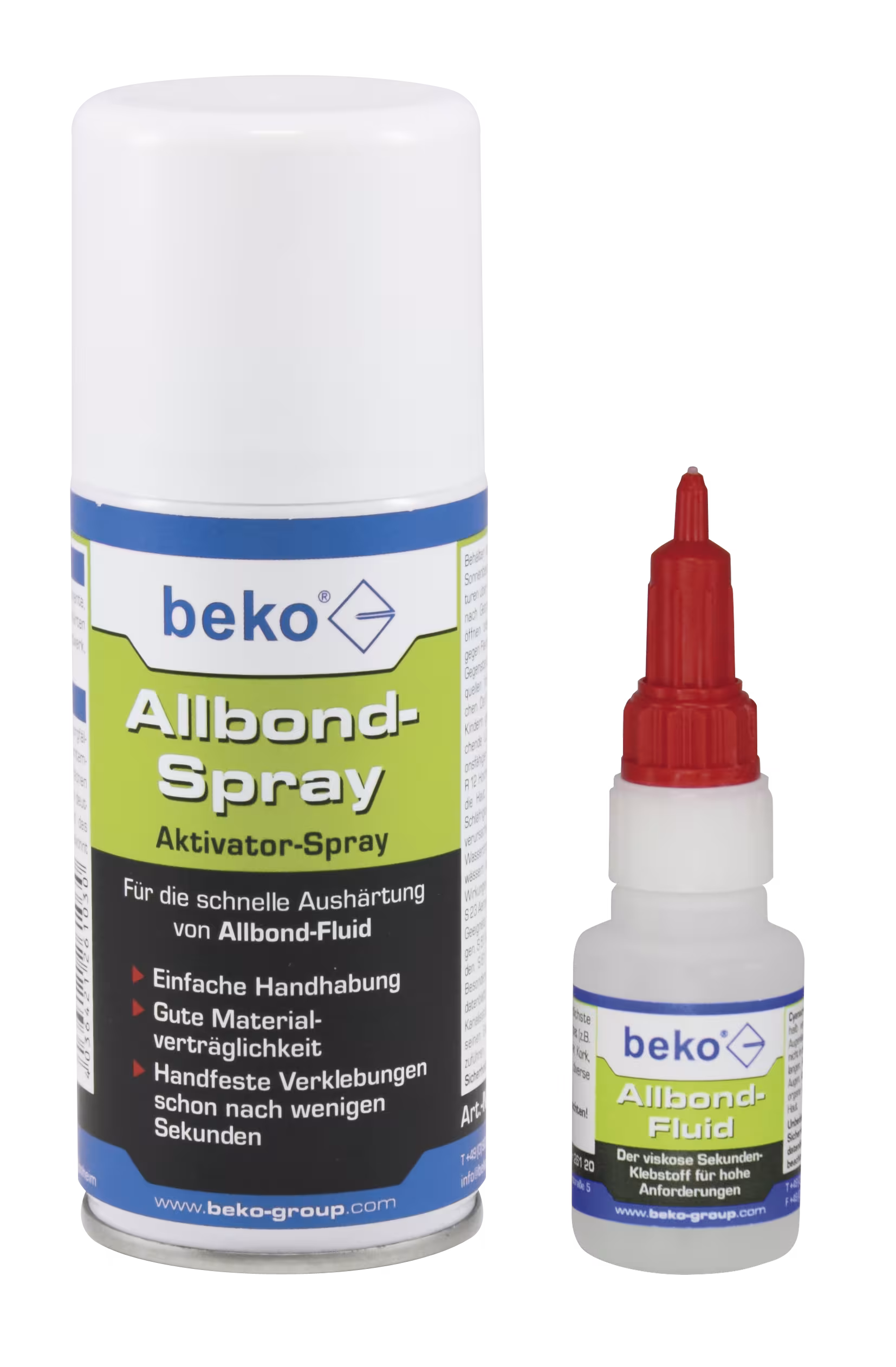 Allbond-Set: 20 g Allbond-Fluid + 150 ml Spray, im Blisterkarton von Beko Allbond-Set: 20 g Allbond-Fluid + 150 ml Spray, im Blisterkarton aus der Kategorie Montagekleber mit der Artikelnr. 261 250 3