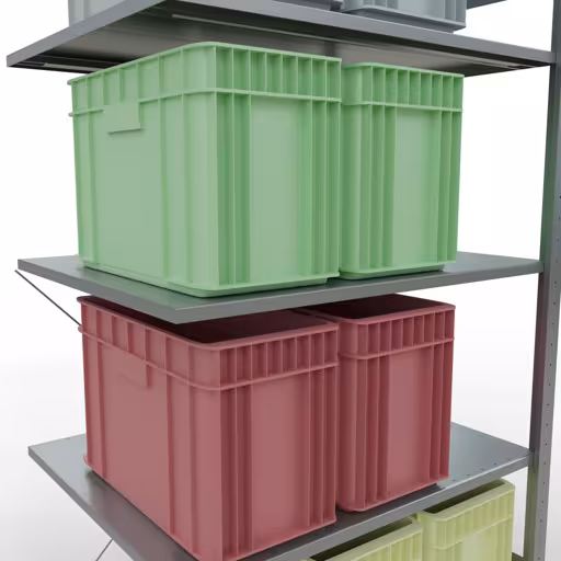 Figure n° 13 de l'article étagères complémentaires, étagères, système enfichable MULTIplus150, 2000 x 1000 x 800 mm, 5 étagères, galvanisées du groupe de produits système enfichable de la marque Schulte Lagertechnik