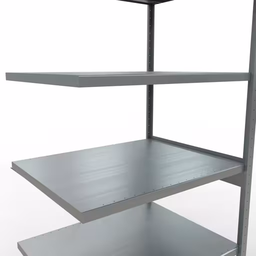 Scaffali componibili, scaffali, sistema a innesto MULTIplus330, 2500 x 1000 x 800 mm (AxLxP), 6 ripiani, traversa, zincato della marca Schulte Lagertechnik della gamma dei sistemi a innesto