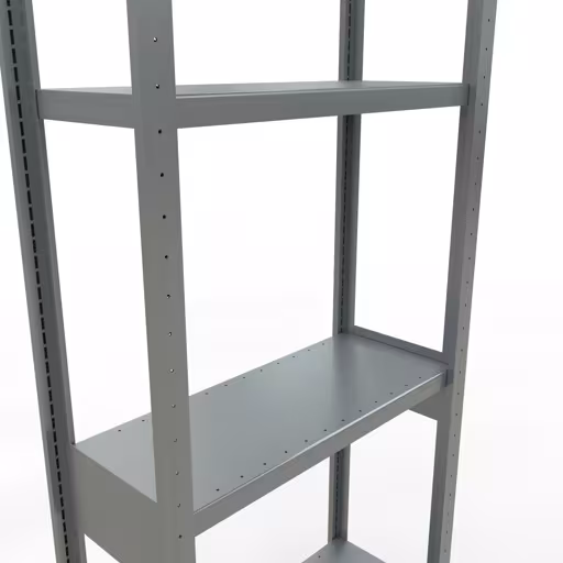 Scaffale base, scaffale, sistema a innesto MULTIplus250, 3000 x 750 x 300 mm (AxLxP), 7 ripiani, barre longitudinali, zincato di Schulte Lagertechnik della categoria Sistema a innesto