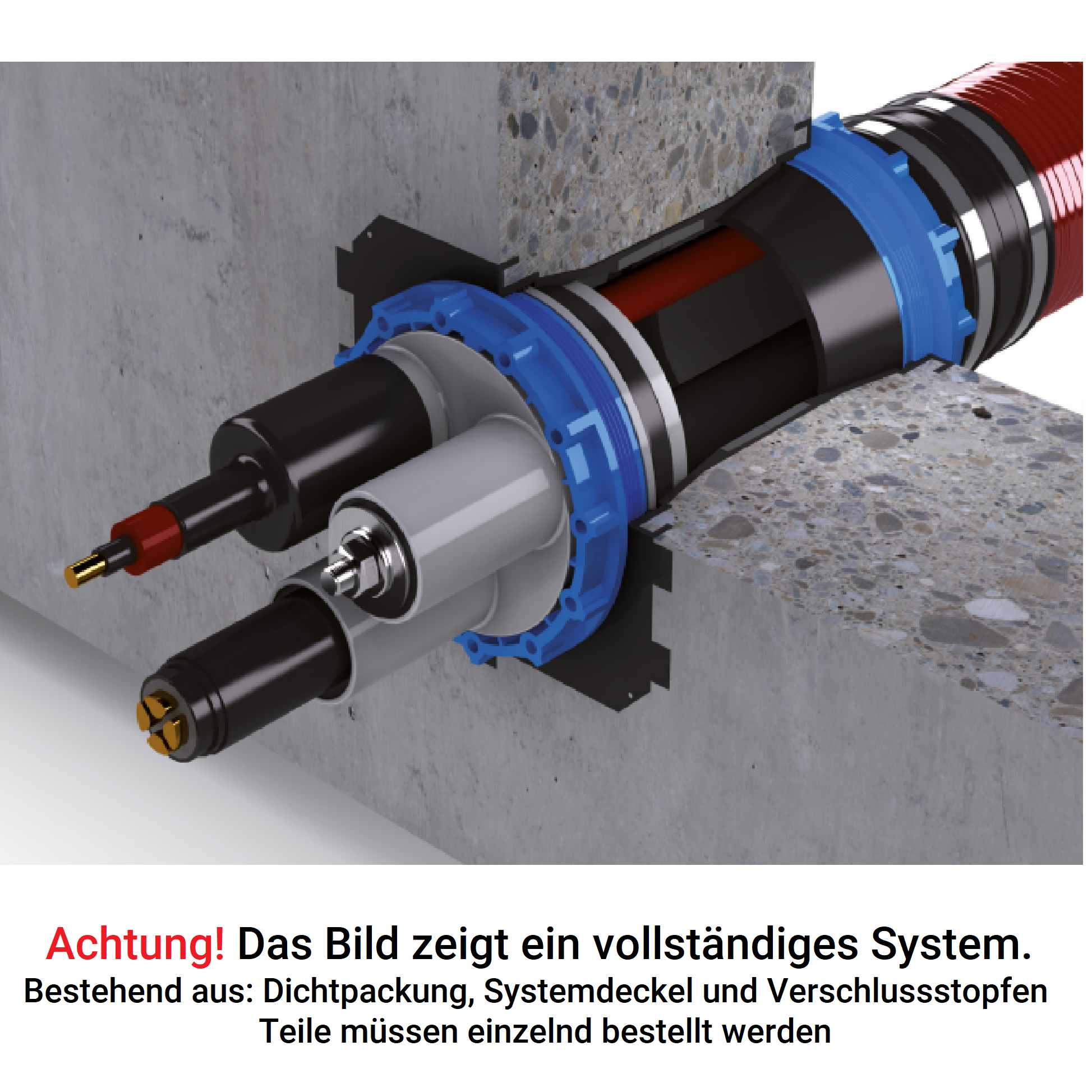 Couvercle du système UGA pour garniture d'étanchéité KD110 du D-7/32mm(3/3)/25mm(4/3)-TM d'UGA System-Technik avec le numéro d'article. 424411003273