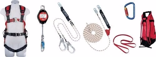 Ensemble de protection antichute MAS 6 pièces pour la construction, de la catégorie des systèmes de protection et d'arrêt de chute, portant la référence 4000385086