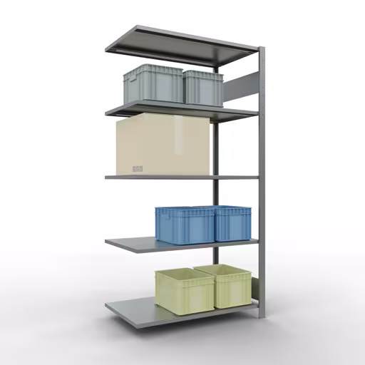 Image du produit n° 14 de l'article Rayonnage complémentaire, rayonnage à étagères, système enfichable MULTIplus85, 2000 x 1000 x 600 mm (HxLxP), 5 étagères, barres de longueur, galvanisé Figure n° 14 de l'article étagère complémentaire, étagère à étagères, système enfichable MULTIplus85, 2000 x 1000 x 600 mm, 5 étagères, galvanisé du groupe de produits système enfichable de la marque Schulte Lagertechnik