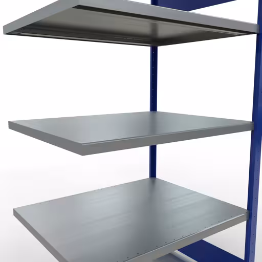 Rayonnage supplémentaire, étagère, système enfichable MULTIplus250, 2000 x 1000 x 800 mm, 5 étagères, RAL 5010 bleu gentiane/galvanisé de Schulte Lagertechnik de la catégorie système enfichable