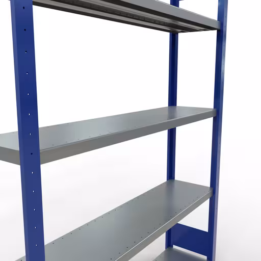 Figure n° 15 de l'article étagère de base, étagère, système enfichable MULTIplus250, 2000 x 1300 x 300 mm, 5 étagères, RAL 5010 bleu gentiane/galvanisé du groupe de produits système enfichable de Schulte Lagertechnik