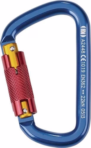 Crochet d'alpinisme BS 15, longueur 111 x largeur 68 x diamètre 11 mm (environ), aluminium, EN 362 classe B, MAS, de la catégorie des systèmes de protection et d'arrêt de chute, référence 8000029467