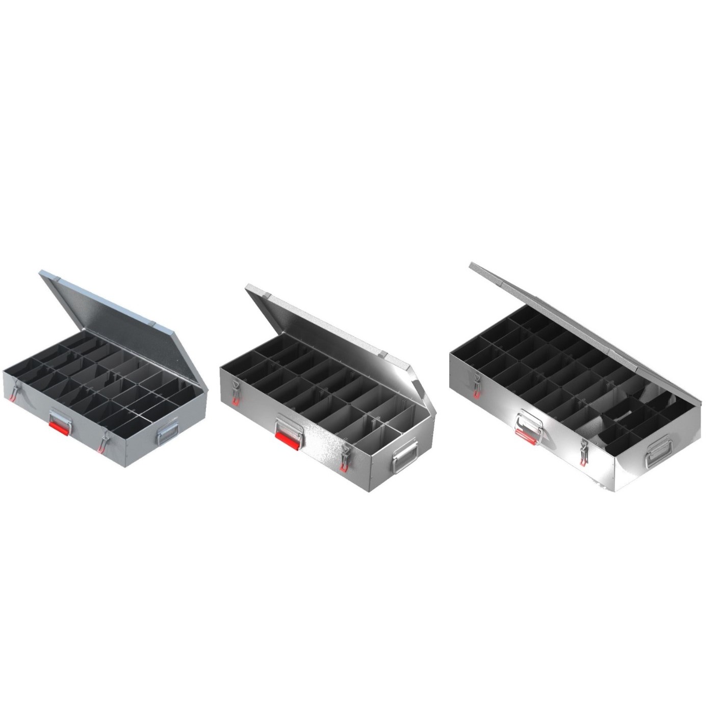 Ohne Text 2181755 Ortwein-Fittingskoffer aus Stahlblech mit Innenboxen