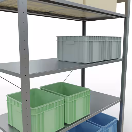 Étagère de base du système enfichable 2000x1300x600 mm, type 150 kg, galvanisée de la marque Schulte Lagertechnik de la gamme de produits du système enfichable