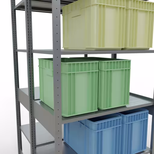 Étagère de base, étagère double, système d'étagères MULTIplus150, 2500 x 1000 x (2x600) mm (HxLxP), 2x6 étagères, barres de longueur, galvanisées de la catégorie étagères doubles avec le GTIN 4004514261953 Étagère de base, étagère double, système d'étagères MULTIplus150, 2500 x 1000 x (2x600) mm, 2x6 étagères, galvanisé de la marque Schulte Lagertechnik de la gamme d'étagères