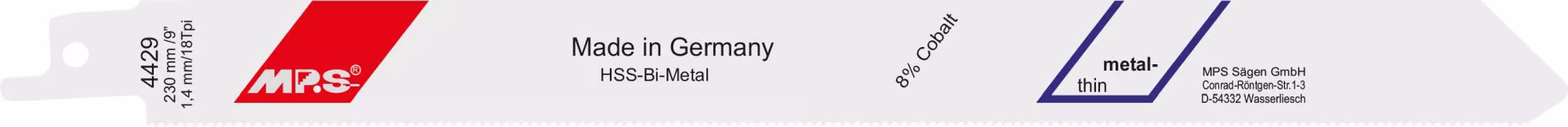 Lame de scie alternative bimétallique MPS fraisée et réglée pour le traitement du bois et des matériaux métalliques, lame de scie alternative, réf. 4429-5