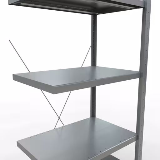 , Étagère MULTIplus250 système enfichable, 2000 x 750 x 500 mm, 5 étagères, galvanisée de Schulte Lagertechnik de la catégorie système enfichable