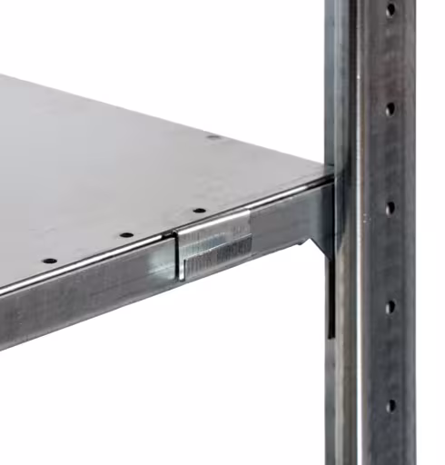 Staffa di sospensione per ripiani angolari, zincata, per ripiani MULTIplus250 e MULTIplus330 della categoria ripiani angolari con GTIN 4004514277541 Staffa di sospensione per ripiani angolari, zincata, per ripiani MULTIplus250 e MULTIplus330 della marca Schulte Lagertechnik della gamma Scaffali