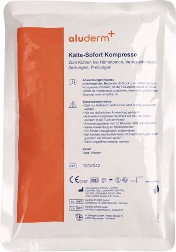 Piccole compresse fredde istantanee, circa 150 mm di lunghezza x 210 mm di larghezza, senza preraffreddamento, confezione da 48, SÖHNGEN, codice articolo 4000386041