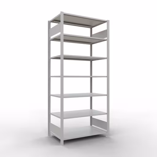 Figure n° 10 de l'article Étagère de base, étagère de bureau système enfichable MULTIplus150, 2300 x 1000 x 600 mm (HxLxP), 7 étagères, , , gris clair de la gamme d'étagères de bureau de Schulte Lagertechnik