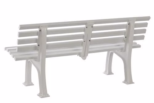 Banc Sylt longueur 1500 x largeur 540 x hauteur 740 mm 3 places plastique blanc BLOME