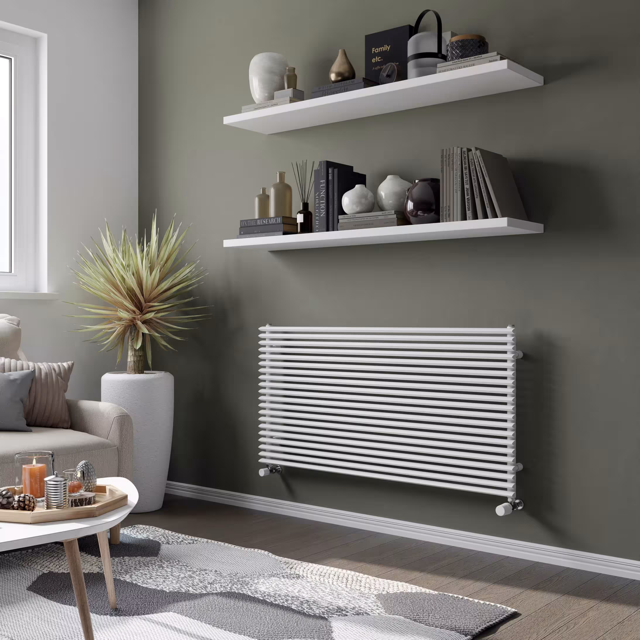 Stufa Triton Orizzontale 600 mm x 1400 mm 1200 Watt Bianco RAL 9003 di Ximax Radiatore da ambiente Ximax Triton Orizzontale Bianco RAL 9003, radiatore da ambiente, articolo n. 11481
