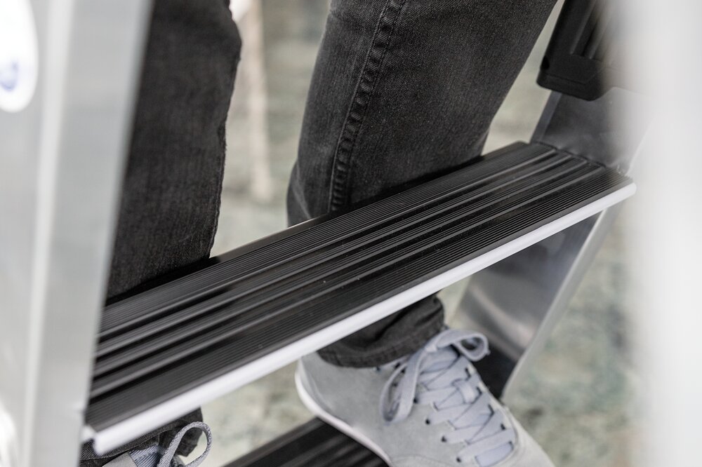 Milieubild 2178815 Kit d'adaptation Munk clip-step relax pour escabeau à marches accessible d'un côté 3 supports de marche