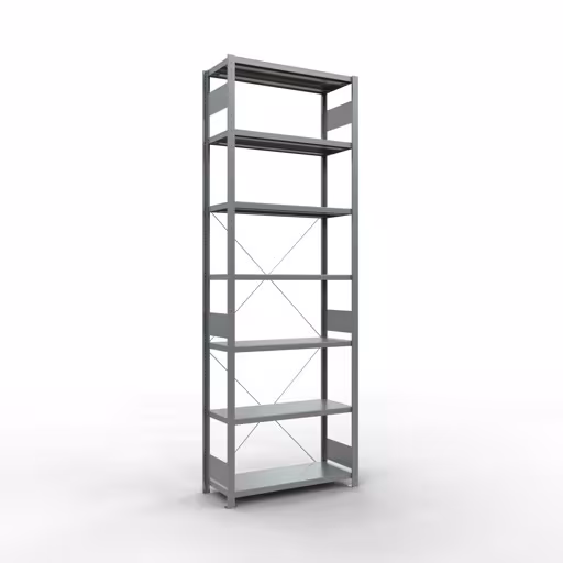 Figura n. 9 dell'articolo scaffale base, scaffale, sistema a innesto MULTIplus330, 3000 x 1000 x 400 mm (AxLxP), 7 ripiani, traversa, zincato del gruppo di prodotti sistema a innesto della marca Schulte Lagertechnik