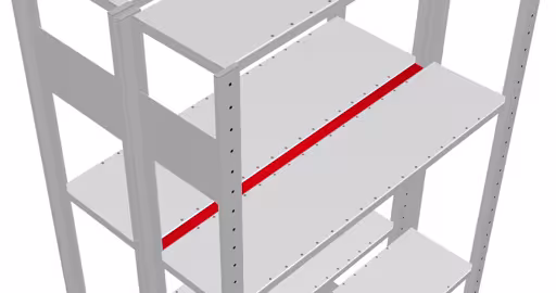 Barra di riempimento 1300 mm per ripiani doppi, zincata (per supporti per ripiani) della marca Schulte Lagertechnik dalla gamma di prodotti Scaffali
