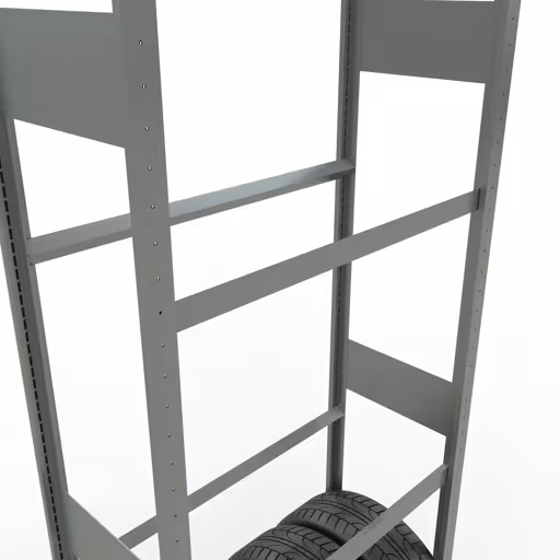 Image supplémentaire de l'article Étagère de base, étagère pour roues/pneus, 4500 x 900 x 400 mm, galvanisée, 6 niveaux de stockage du stockage de pièces automobiles