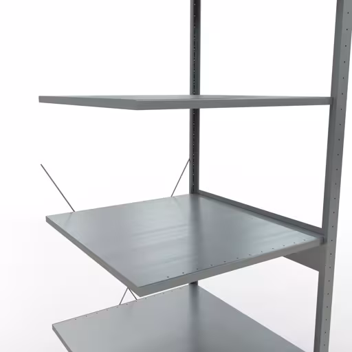 Immagine aggiuntiva dell'articolo Ripiano aggiuntivo, scaffale MULTIplus150 sistema a innesto, 2500 x 750 x 800 mm (AxLxP), 6 ripiani, traversa, zincato da ripiano aggiuntivo