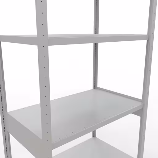 Étagère de base, étagère, système enfichable MULTIplus250, 3000 x 1000 x 600 mm, 7 étagères, RAL 7035 gris clair de Schulte Lagertechnik de la catégorie système enfichable