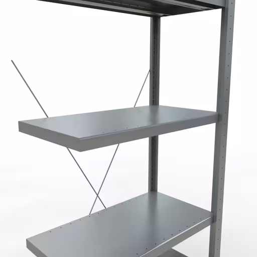Figura n. 9 dell'articolo scaffale aggiuntivo, scaffale a scaffale, sistema a innesto MULTIplus250, 2000 x 750 x 400 mm (AxLxP), 5 ripiani, traversa, zincato del gruppo di prodotti sistema a innesto della marca Schulte Lagertechnik
