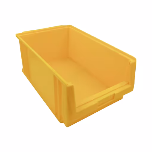 Boîte de rangement ouverte, PxLxH, 500x315x200 mm, jaune, polypropylène de la marque Schulte Lagertechnik de la gamme de rayonnages à étagères