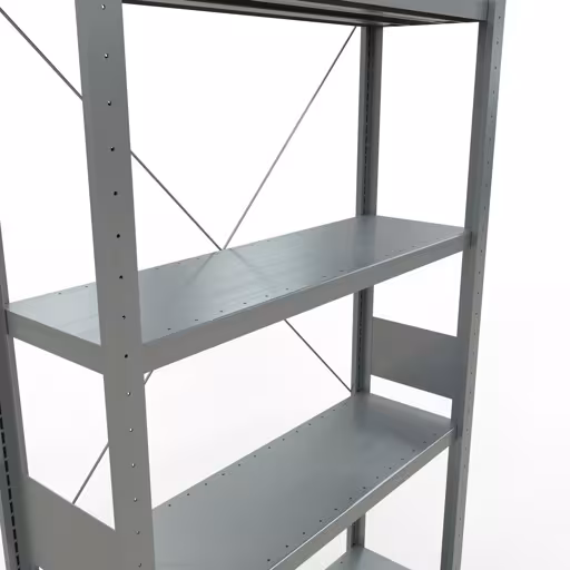 Immagine del prodotto n. 12 dell'articolo scaffale base, scaffale, sistema a innesto MULTIplus330, 3000 x 1000 x 300 mm (AxLxP), 7 ripiani, traversa, zincato Figura n. 12 dell'articolo scaffale base, scaffale, sistema a innesto MULTIplus330, 3000 x 1000 x 300 mm (AxLxP), 7 ripiani, traversa, zincato del gruppo di prodotti sistema a innesto della marca Schulte Lagertechnik