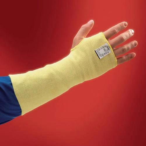 Protezioni per braccia gialle HyFlex® 70-110 254mm EN 388, EN 407 DPI III ANSELL del marchio Ansell Protezioni per braccia HyFlex® 70-110 da 254 mm, colore giallo, conformi alle norme EN 388 e EN 407 DPI III, prodotte da ANSELL nella categoria Tute e copriscarpe protettivi, con codice articolo 4000371416.