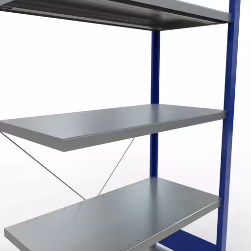 Figura n. 14 dell'articolo scaffale aggiuntivo, scaffale a scaffale, sistema a innesto MULTIplus330, 2000 x 1000 x 500 mm (AxLxP), 5 ripiani, traversa, RAL 5010 blu genziana/zincato del gruppo di prodotti sistema a innesto della marca Schulte Lagertechnik