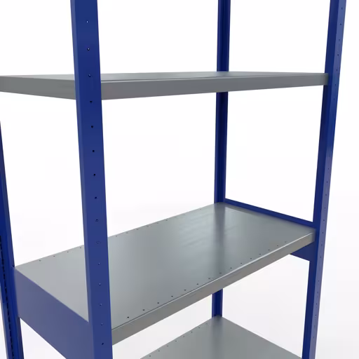 Figure n° 15 de l'article étagère de base, étagère, système enfichable MULTIplus250, 3000 x 1000 x 500 mm, 7 étagères, RAL 5010 bleu gentiane/galvanisé du groupe de produits système enfichable de Schulte Lagertechnik