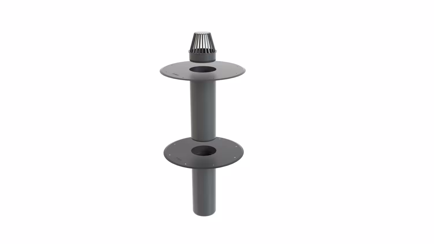 Scarichi verticali per tetti e balconi Flavent DN 75, con flangia in PVC rigido di Klöber con articolo n. KF6500