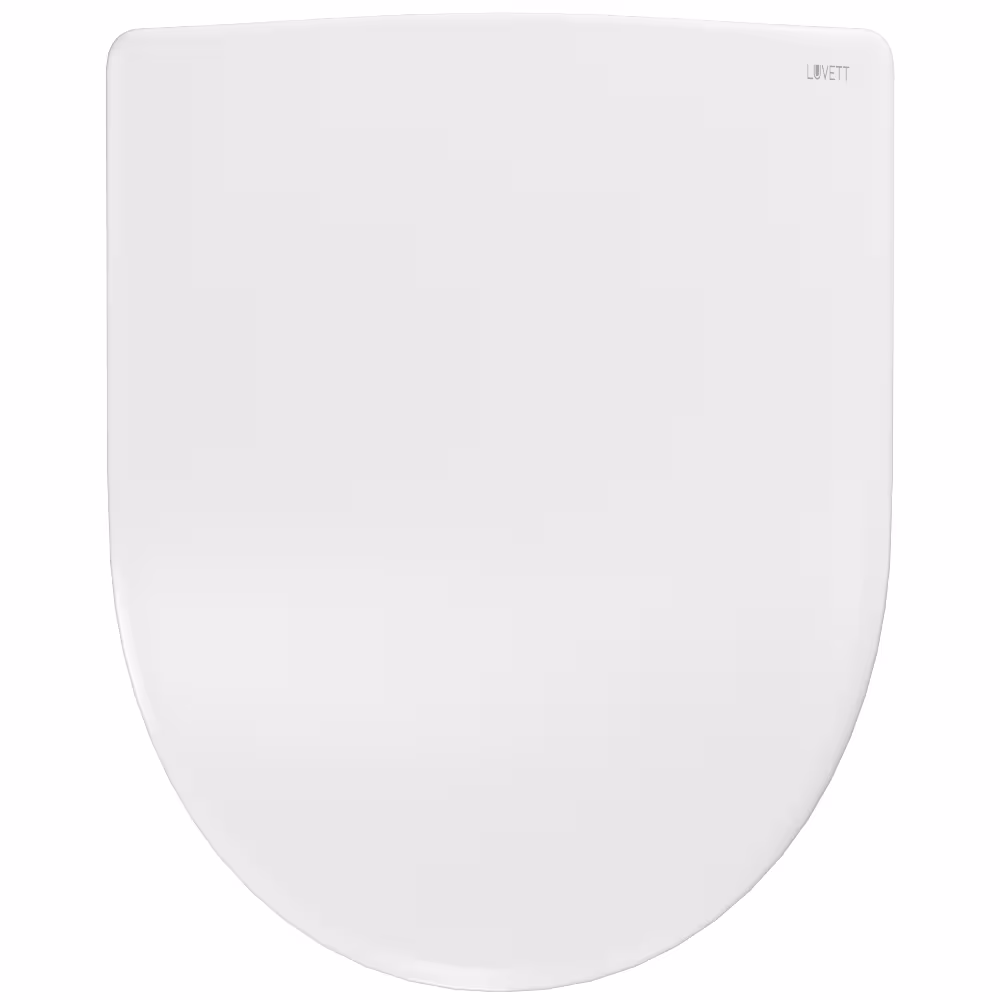 Figura n. 7 dell'articolo sedile WC D100 bianco forma a D con meccanismo Soft-Close, adatto tra l'altro per Geberit/Keramag Renova n. 1 del gruppo di prodotti di ceramica da bagno della marca LUVETT