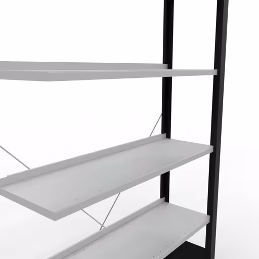 Figura n. 9 dell'articolo scaffali componibili, scaffali per ufficio, sistema a innesto MULTIplus85, 2000 x 1000 x 300 mm, 6 ripiani, nero/grigio chiaro del gruppo di prodotti scaffali per ufficio della marca Schulte Lagertechnik
