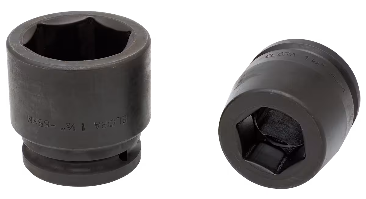 Embout de tournevis électrique 1.1/2", 6 pans 793A-3.3/8" AF d'ELORA Douille pour clé à chocs 1,1/2", 6 pans, ELORA-793A de la catégorie des douilles pour clés à chocs 1,1/2" avec le réf. 0793100665100