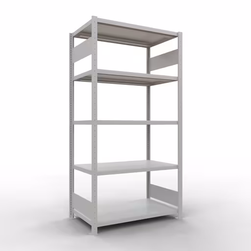 Figure n° 10 de l'article étagère de base, étagère, système enfichable MULTIplus250, 2000 x 1000 x 600 mm, 5 étagères, gris clair RAL 7035 du groupe de produits système enfichable de la marque Schulte Lagertechnik