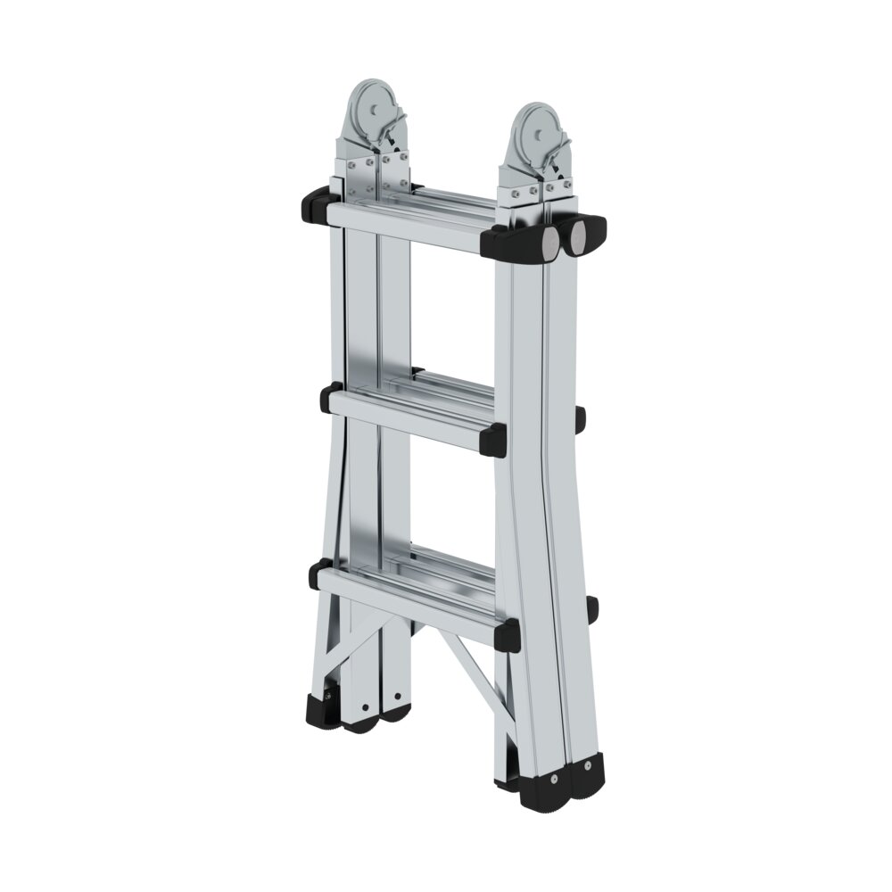 Scala telescopica Munk a 4 sezioni senza traversa 4x3 pioli