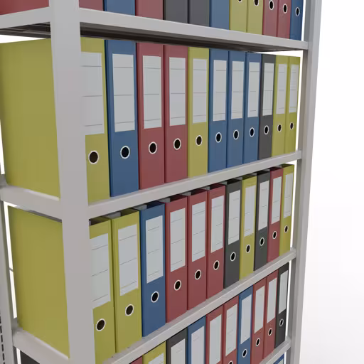 Immagine aggiuntiva dell'articolo Scaffale Basic, scaffale per ufficio, sistema a innesto MULTIplus85, 2300 x 1000 x 300 mm (AxLxP), 7 ripiani, traversa, con listello di arresto, grigio chiaro dal sistema a innesto