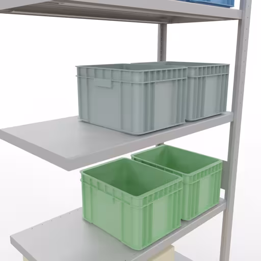 Figure n° 15 de l'article, Étagère MULTIplus330 système enfichable, 3000 x 1000 x 500 mm, 7 étagères, RAL 7035 gris clair du groupe de produits système enfichable de Schulte Lagertechnik