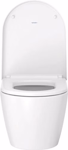 Duravit Wand-WC-Set ME by Starck, rimless, Durafix Tiefspüler, weiß, inklusive WC-Sitz mit Absenkautomatik