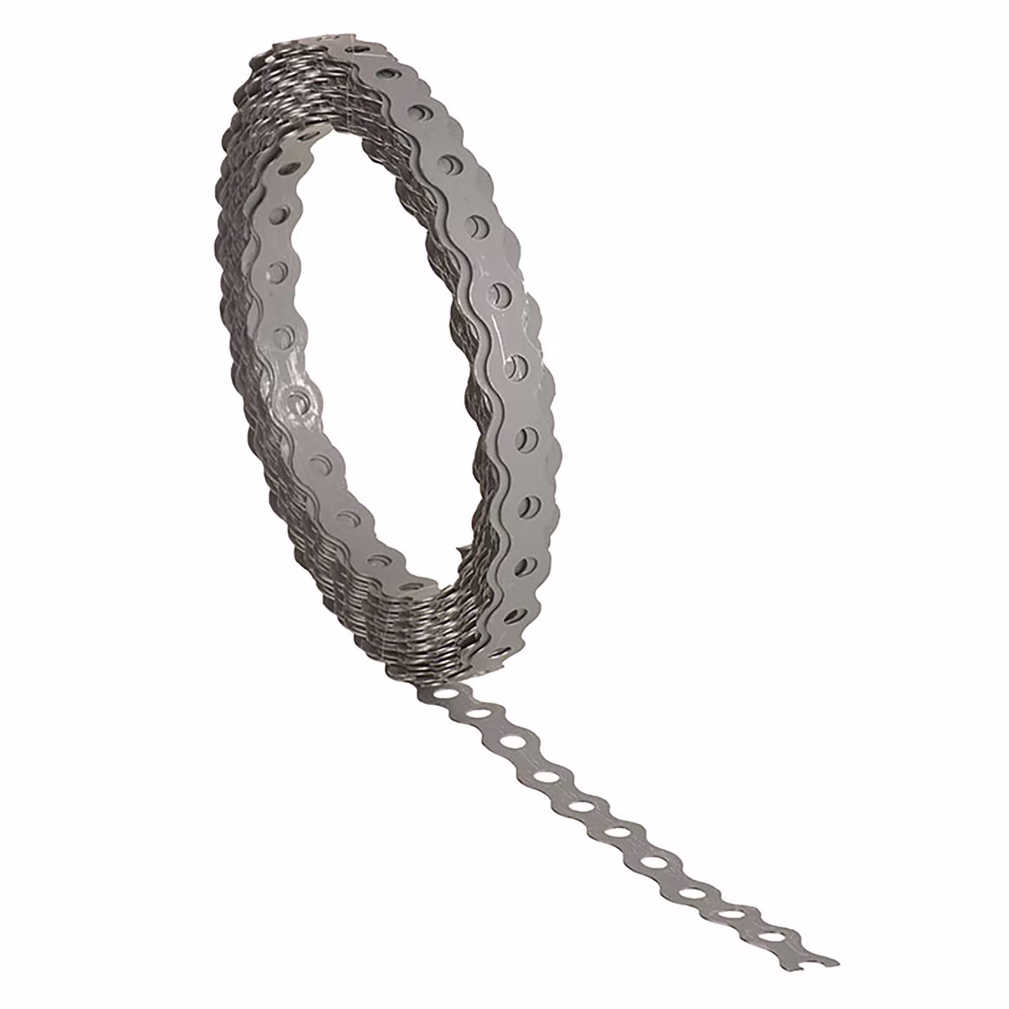 Fixotec ruban à trous de montage 12x0,5mm ondulé gris mat galvanisé de Fixotec Fixotec ruban à trous de montage 12x0,5 mm ondulé gris mat galvanisé, fixation et connecteur pour conduit d'air, réf. 109677