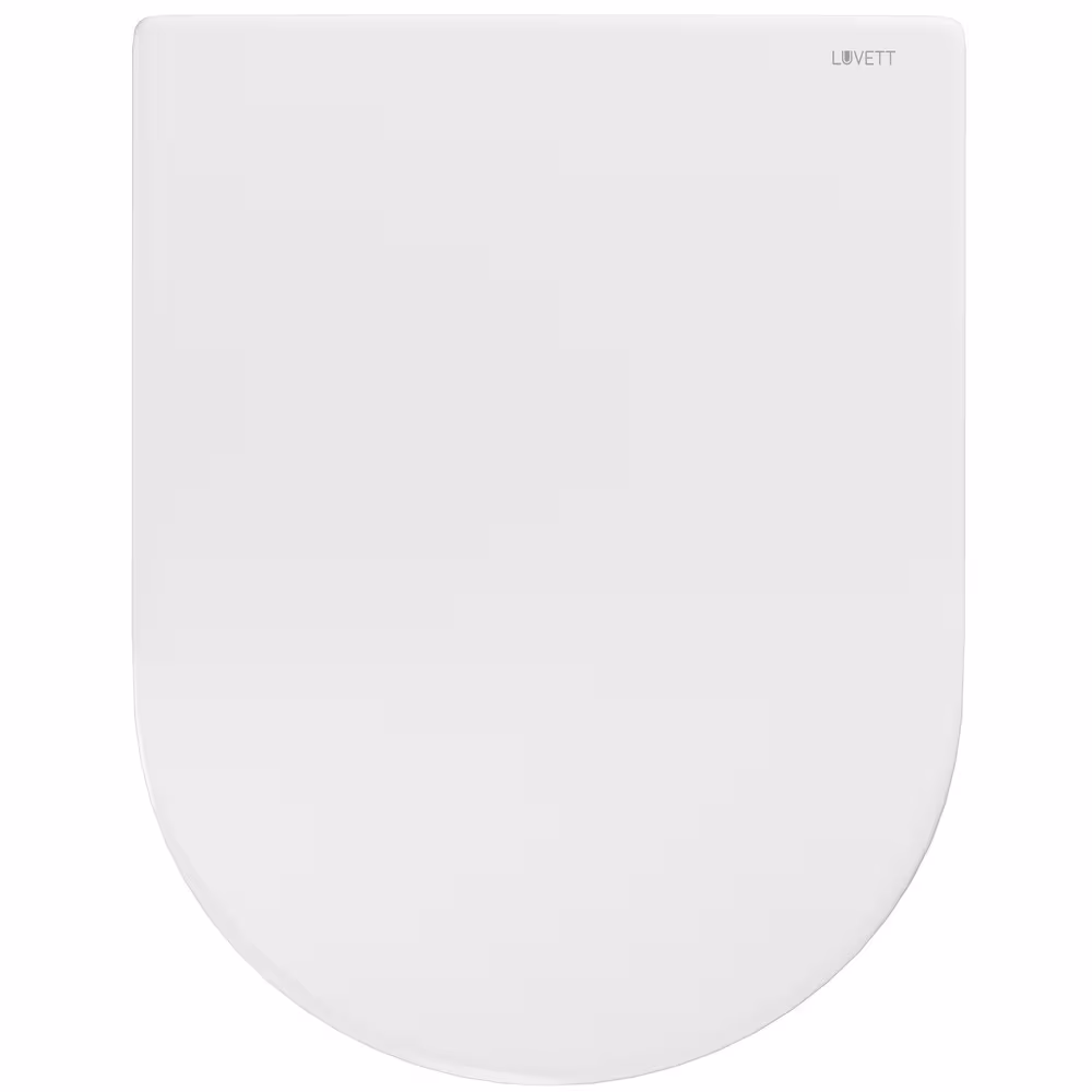 Abattant WC D650 en forme de D blanc avec mécanisme de fermeture amortie, également pour ME de Starck de LUVETT avec la référence réf. 548403