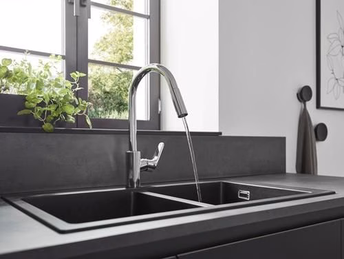 Hansgrohe Miscelatore monocomando per cucina 240 FOCUS DN 15, con doccetta estraibile cromo