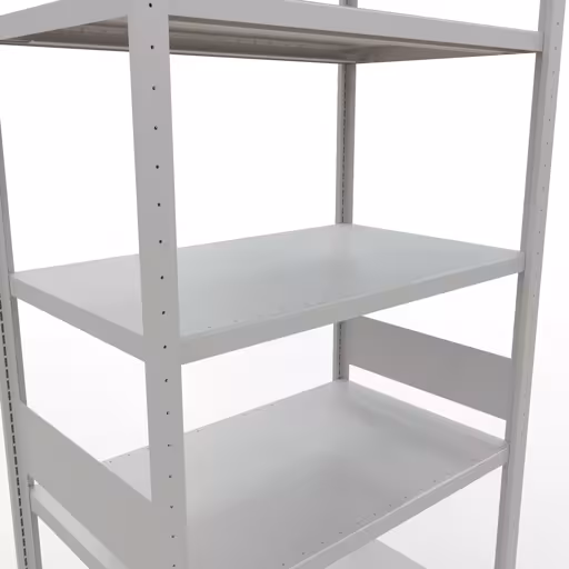 Figura n. 13 dell'articolo scaffale base, sistema a innesto per scaffale MULTIplus330, 3000 x 1000 x 600 mm (AxLxP), 7 ripiani, barre longitudinali, RAL 7035 grigio chiaro del gruppo di prodotti sistema a innesto della marca Schulte Lagertechnik