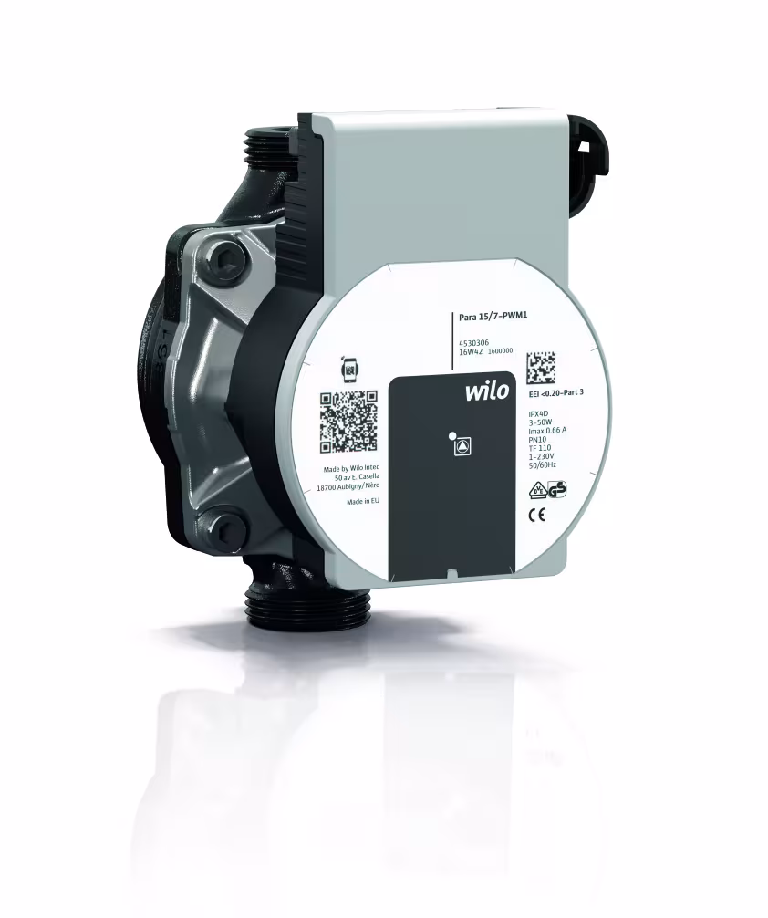 Pièce de rechange pour pompe WILO Para ST15/7 HE Pompe à haut rendement de la marque Resol de la gamme de stations solaires et accessoires