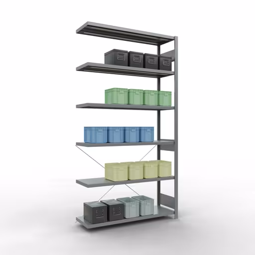 Figure n° 12 de l'article étagère supplémentaire pour système enfichable 2500x1300x400 mm, type 250 kg, galvanisée du groupe de produits système enfichable de la marque Schulte Lagertechnik