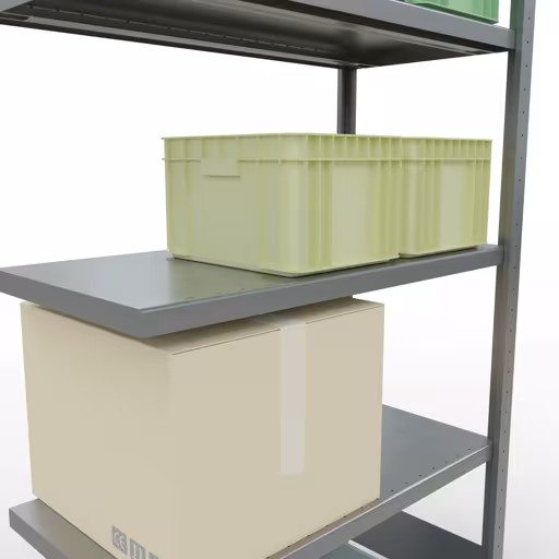 Rayonnage supplémentaire, étagère, système enfichable MULTIplus330, 2000 x 1000 x 500 mm, 5 étagères, barres de longueur, galvanisé de la catégorie des étagères supplémentaires avec le GTIN 4004514285737 , Étagère MULTIplus330 système enfichable, 2000 x 1000 x 500 mm, 5 étagères, galvanisée de Schulte Lagertechnik de la gamme de produits système enfichable